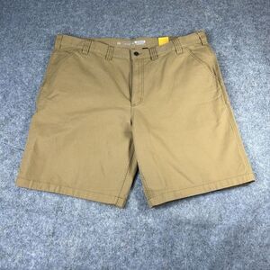 Carhartt Shorts Men's 44 Rugged Flex Relaxed Fit Canvas Work Tan BS2514-M